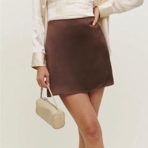 NWT REFORMATION BENSON SILK SKIRT
